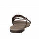 Sabot aperto con borchie in pelle marrone scuro tacco 1 - Misure disponibili: 32