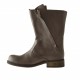 Stivaletto da donna con due cerniere in pelle colore grigio tacco 3 - Misure disponibili: 32