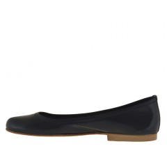 Ballerine pour femmes en cuir bleu foncé talon 1 - Pointures disponibles:  32 2