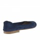 Woman's ballerina shoe in blue suede heel 1 - Available sizes:  32