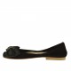 Ballerine pour femmes en daim noir avec noeud talon 1 - Pointures disponibles:  32