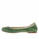 Ballerina in pelle verde tacco 1 - Misure disponibili: 32