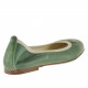 Ballerina in pelle verde tacco 1 - Misure disponibili: 32