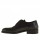 Scarpa derby da uomo elegante con stringhe e puntale in pelle nera - Misure disponibili: 36