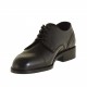 Men's derby laced shoe with captoe in black leather - Available sizes:  36