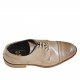 Scarpa derby stringata con puntale floreale da uomo in pelle beige - Misure disponibili: 50