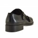 Scarpa elegante da uomo con due fibbie e puntale in pelle nera - Misure disponibili: 50