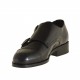 Chaussure élégant pour hommes avec deux boucles et bout droit en cuir noir - Pointures disponibles:  50