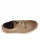 Scarpa casual da uomo stringata in pelle con intreccio color terra - Misure disponibili: 36