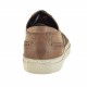 Chaussure derby sportif à lacets avec bout golf pour hommes en cuir taupe - Pointures disponibles:  36