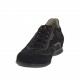 Zapato deportivo para hombre en gamuza y tejido negro y piel gris pardo - Tallas disponibles:  46
