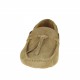 Men's laced car shoe in beige suede - Available sizes:  52
