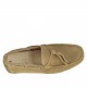 Mocassino da uomo con lacci in camoscio beige - Misure disponibili: 52