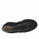 Scarpa da uomo stringata sportiva in camoscio e tessuto nero