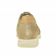 Scarpa da uomo stringata sportiva in camoscio e tessuto beige -  