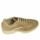 Scarpa da uomo stringata sportiva in camoscio e tessuto beige - Misure disponibili: 36