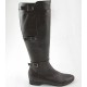 Bottes pour femmes avec fermeture éclair et boucles en cuir marron foncé talon 2 - Pointures disponibles:  32