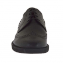 Scarpa derby da uomo con lacci e decorazioni a coda di rondine in pelle nera - Misure disponibili: 36, 51