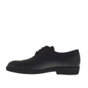 Scarpa derby elegante da uomo con puntale e stringhe in pelle nera - Misure disponibili: 36