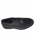Scarpa derby elegante da uomo con puntale e stringhe in pelle nera - Misure disponibili: 36
