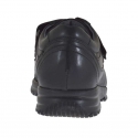 Scarpa sportiva da uomo con velcro in pelle nero - Misure disponibili: 37, 46