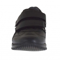 Chaussure sportif pour hommes avec velcro en cuir noir - Pointures disponibles:  37, 46