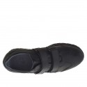 Scarpa sportiva da uomo con velcro in pelle nero - Misure disponibili: 37, 46