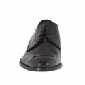 Scarpa da uomo stringata in vernice colore nero - Misure disponibili: 36, 37, 48, 49, 50