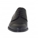 Scarpa da uomo derby elegante e stringata con puntale in pelle nera - Misure disponibili: 49, 50