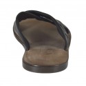Mule pour hommes avec deux bandes en cuir noir - Pointures disponibles:  46, 47, 48, 51, 52