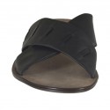 Ciabatta da uomo con due fasce in pelle nera - Misure disponibili: 46, 47, 48, 51, 52