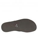 Chanclas para hombres en piel marron oscura - Tallas disponibles:  47, 48, 51
