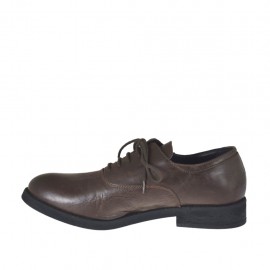 Chaussure richelieu à lacets pour hommes en cuir marron - Pointures disponibles:  38, 48 2