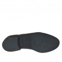 Scarpa stringata modello Oxford da uomo in pelle marrone - Misure disponibili: 38, 48