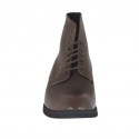 Bottines à lacets pour hommes en cuir marron - Pointures disponibles:  37, 50