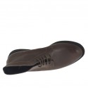Bottines à lacets pour hommes en cuir marron - Pointures disponibles:  37, 50