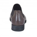Scarpa accollata da uomo con elastici in pelle marrone - Misure disponibili: 36, 37, 47, 48, 50