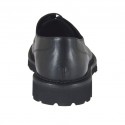 Scarpa stringata modello derby da uomo in pelle nera - Misure disponibili: 47