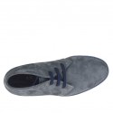 Chaussure sportif pour hommes à lacets en cuir nubuck de couleur gris - Pointures disponibles:  46