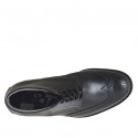 Cheville-haut chaussure pour hommes avec lacets et bout Brogue en cuir noir - Pointures disponibles:  38, 46