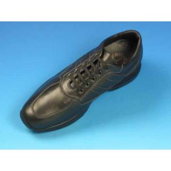 Men's laced shoe in black leather - Available sizes:  36 2
