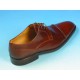 Zapato derby con cordones y puntera para hombres en piel marron - Tallas disponibles:  50, 52, 53, 54