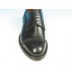 Scarpa derby stringata con puntale floreale da uomo in pelle nera - Misure disponibili: 53, 54