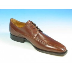 Scarpa classica derby stringata da uomo in pelle marrone - Misure disponibili: 52, 53, 54 2