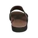 Chanclas para hombre con elasticos en piel de color negro - Tallas disponibles:  46