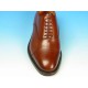 Chaussure oxford à lacets pour hommes avec bout droit en cuir marron - Pointures disponibles:  52