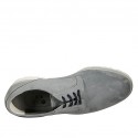 Chaussure à lacets sportif pour hommes en cuir nubuck gris - Pointures disponibles:  46