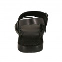 Sandale pour hommes avec boucles en cuir noir - Pointures disponibles:  36, 37