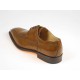 Chaussure derby élégant avec lacets pour hommes en cuir cognac - Pointures disponibles:  51
