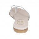 Mule entredoigt pour femmes en cuir blanc talon 1 - Pointures disponibles:  42